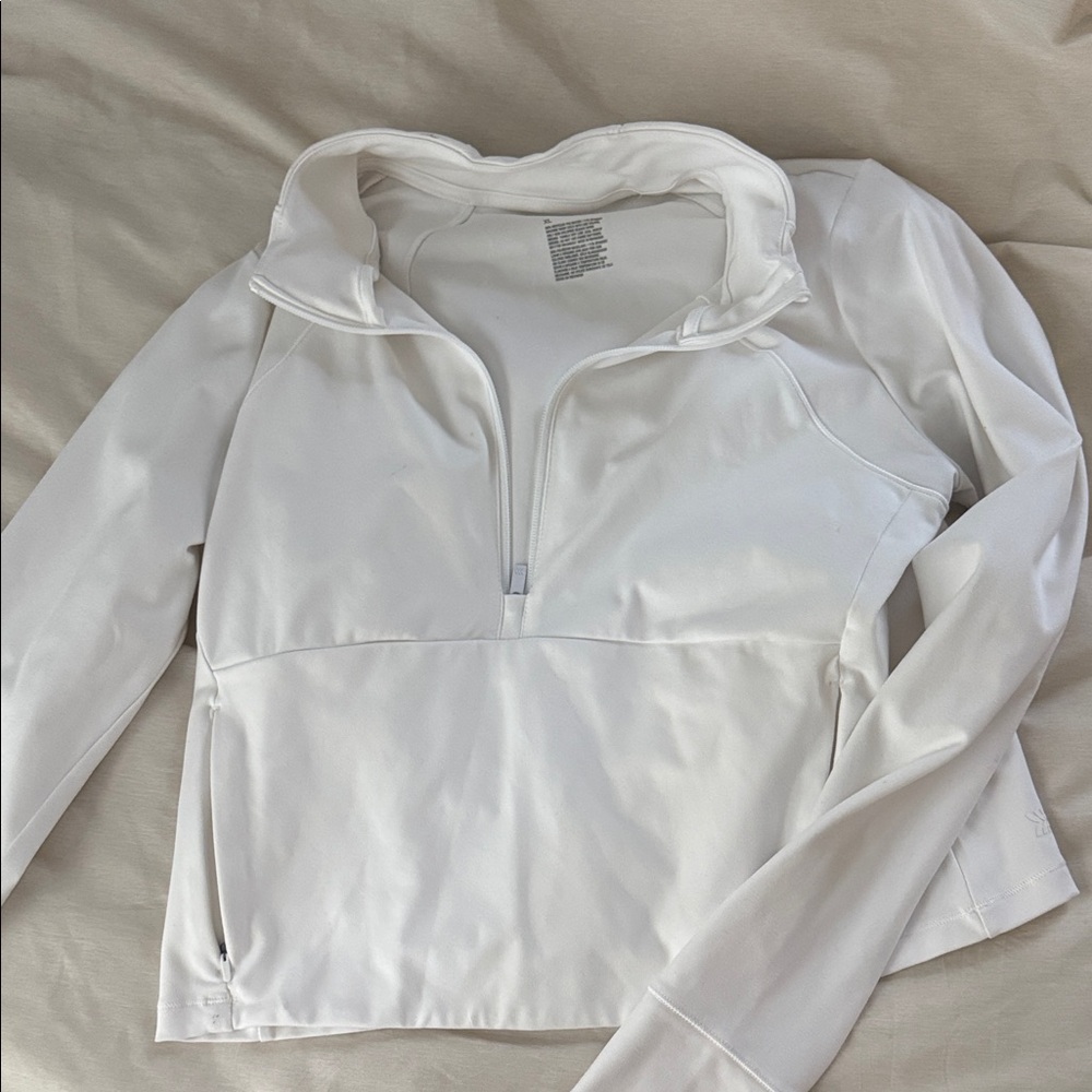 All in Motion | White Performance Quarter-Zip Pullover